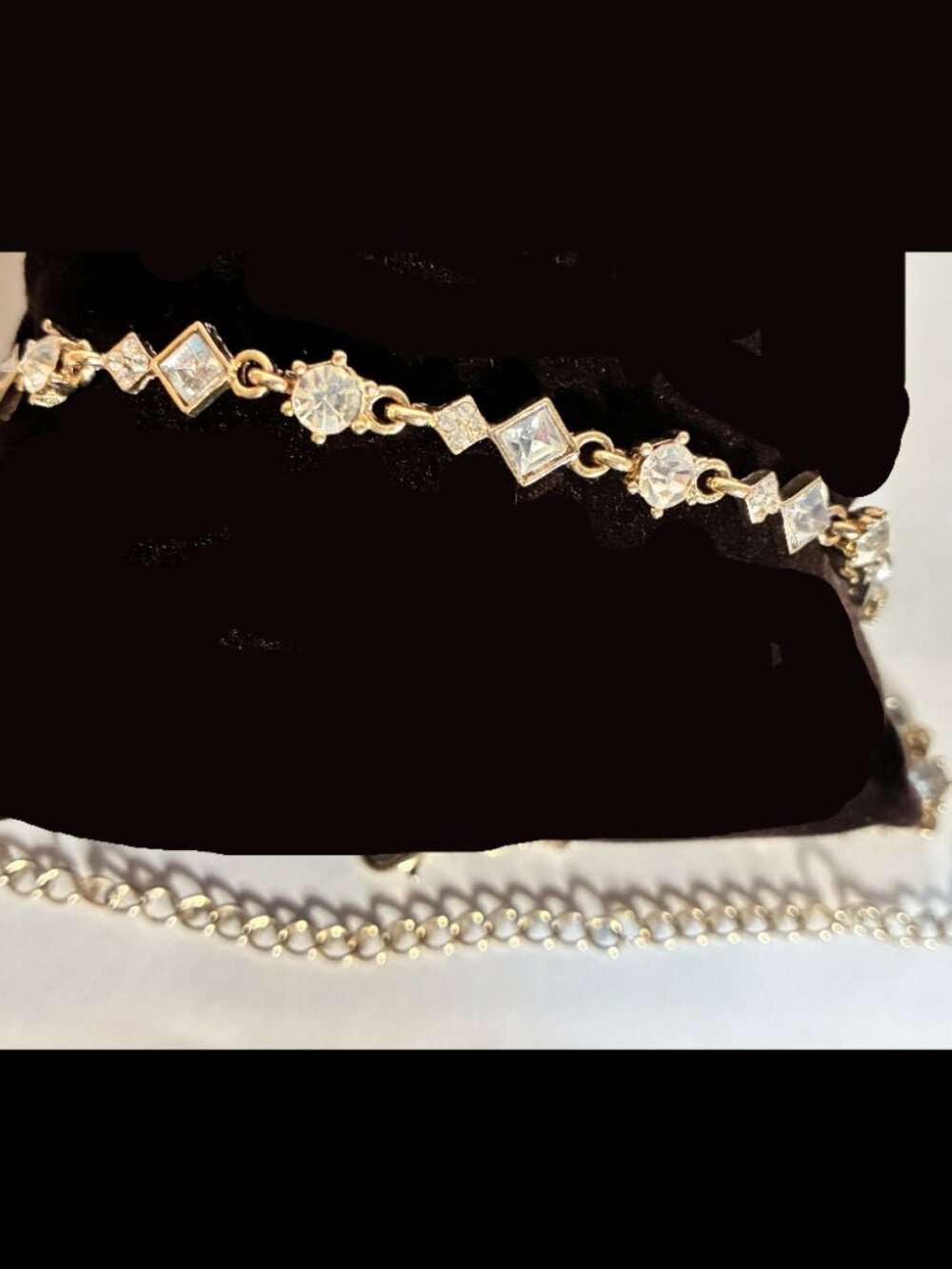Silver Plated Rhinestone Necklace - Picture 2 of 8